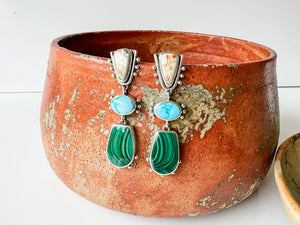 Stone-Keeper dangle earrings