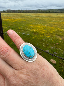 Sonoran Turquoise Satellite statement ring size US 6 1/2 (fits like 6 1/4)