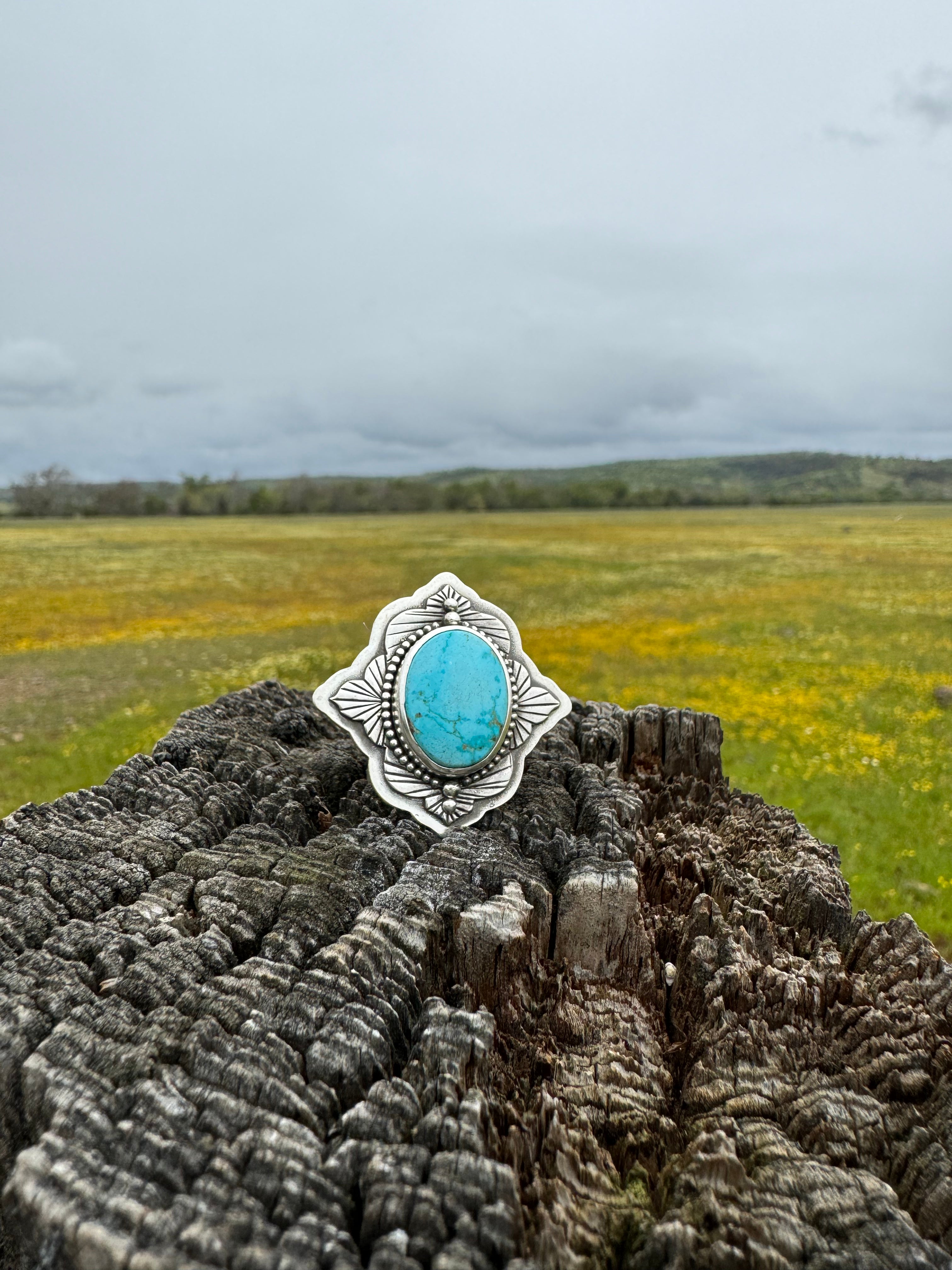 Sonoran Turquoise High Society statement ring size US 6 1/2 (fits like 6 1/4 )