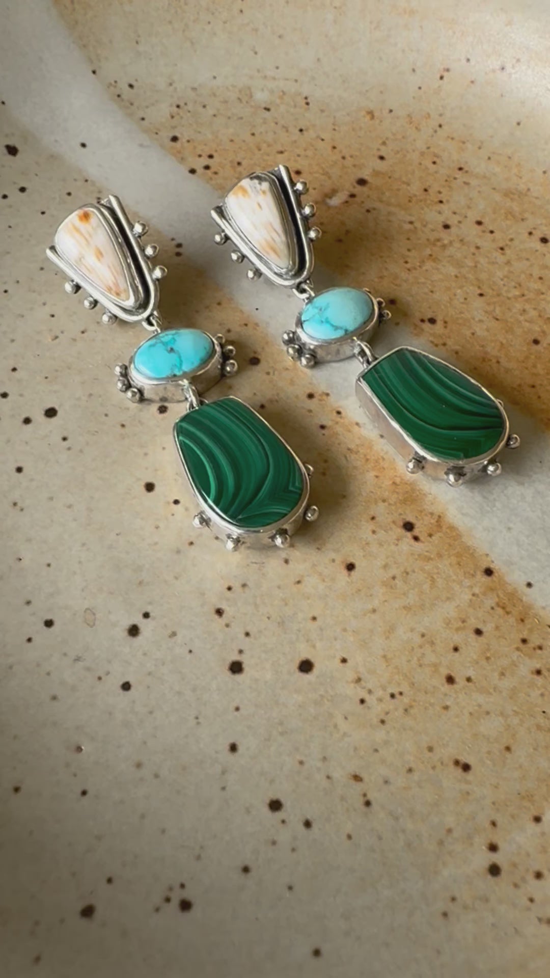 Stone-Keeper dangle earrings