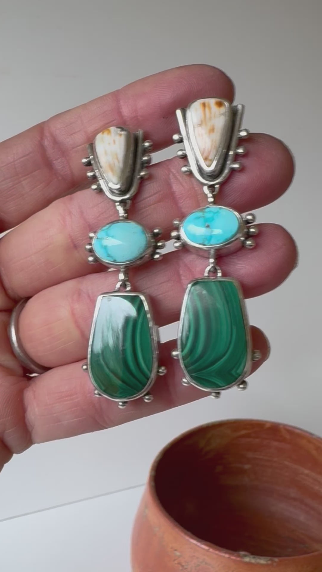 Stone-Keeper dangle earrings