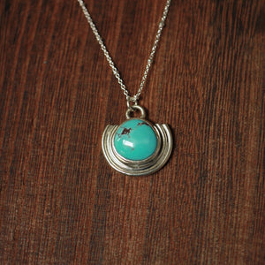 Neo Deco Layering necklace with Golden Hills turquoise stone