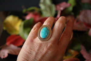 Sonoran Turquoise Satellite statement ring size US 6 1/2 (fits like 6 1/4)