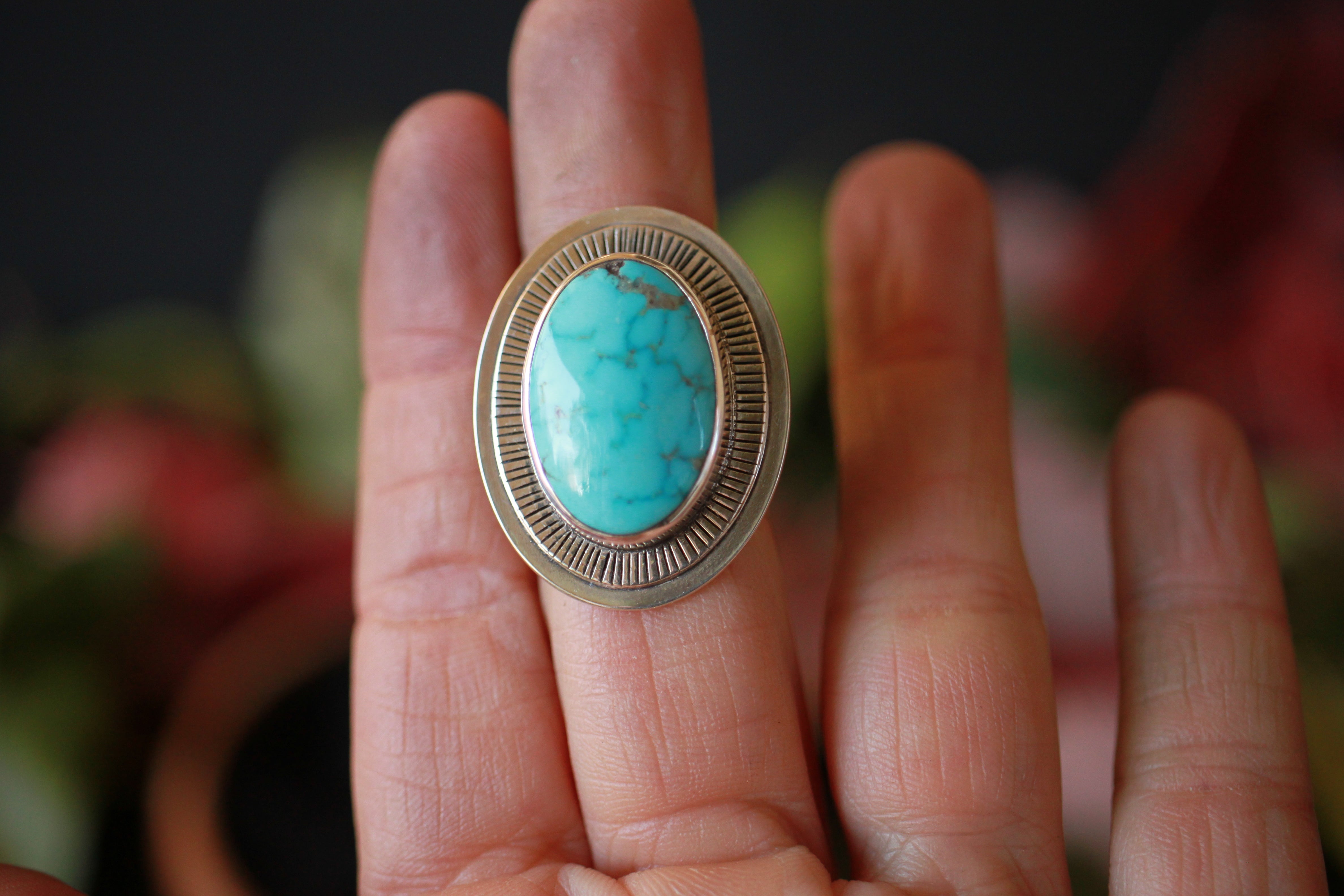 Sonoran Turquoise Satellite statement ring size US 6 1/2 (fits like 6 1/4)